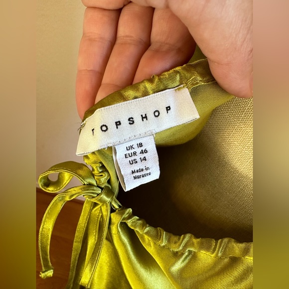 Topshop Satin Maxi  in Light Green size 14 NEVER WORN/NEW ✨ - Picture 3 of 16